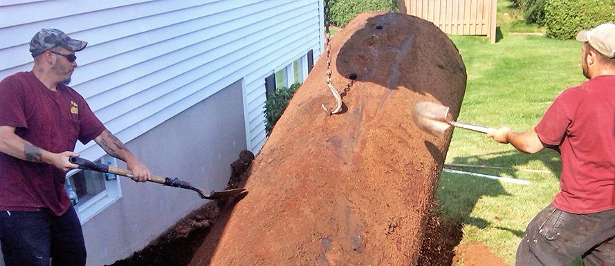 underground oil tank removal at home in tolland ct