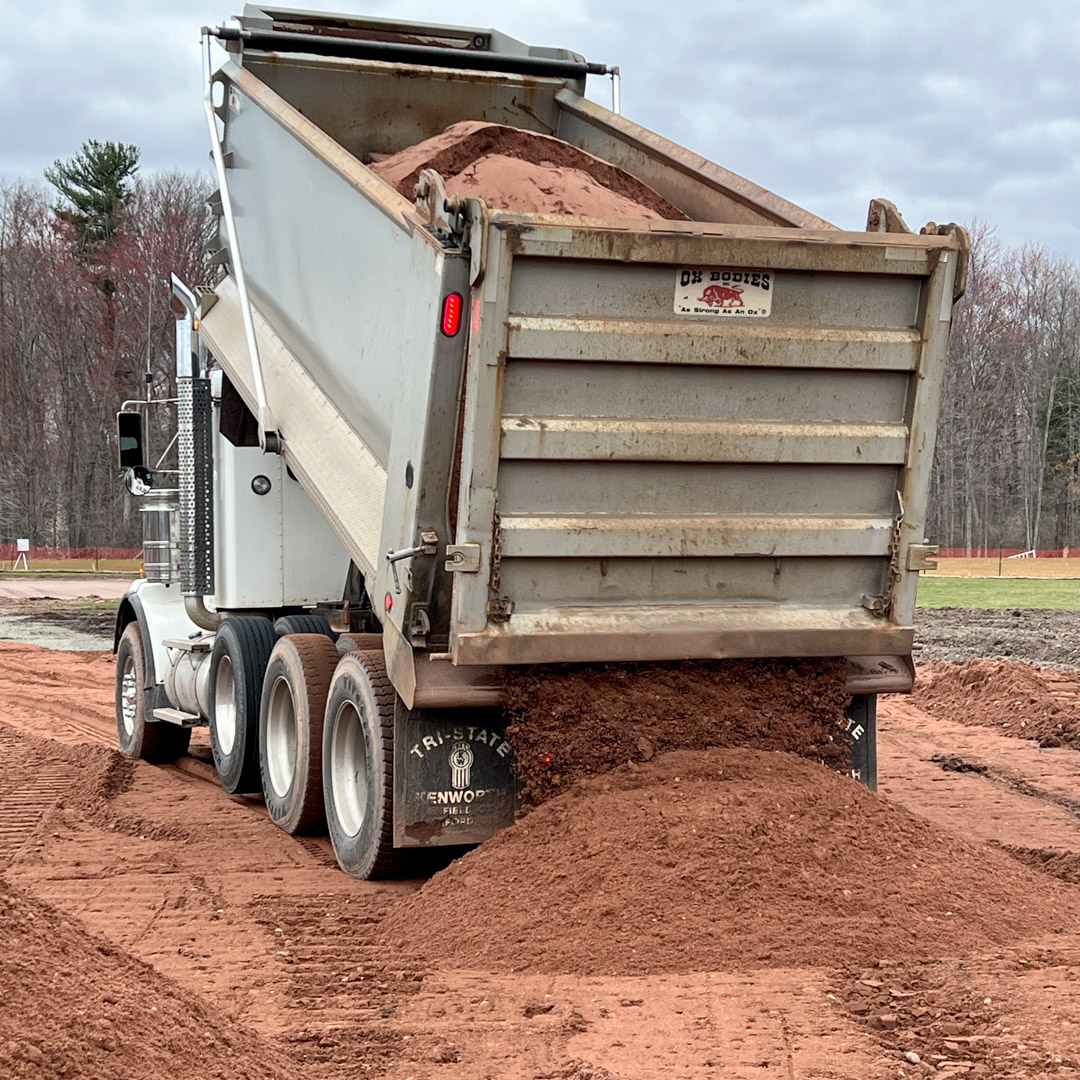 Professional topsoil delivery in Coventry & Stafford, CT